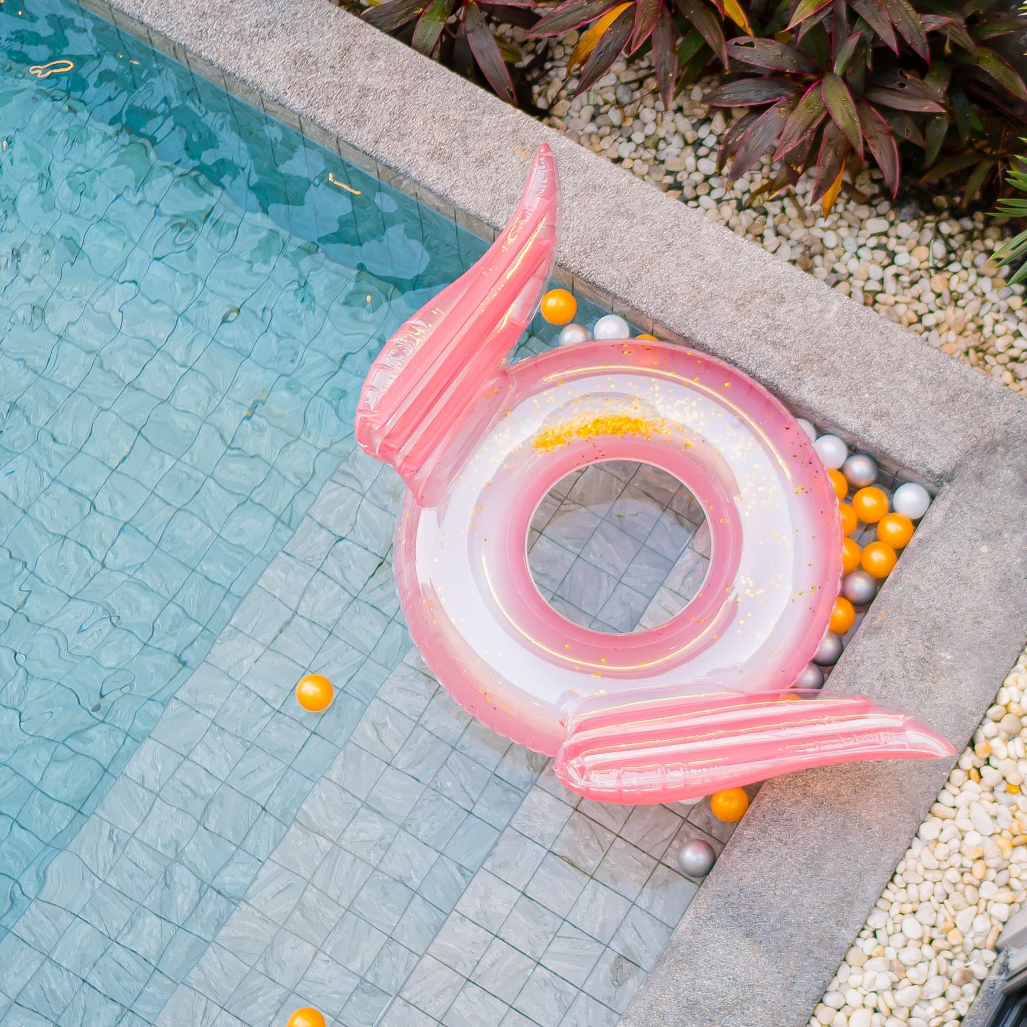 Game room with billiards table in pool villa
